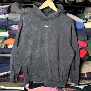 Nike Men's Acid Wash Pullover Hoodie Size S Small Gray Sportswear Casual